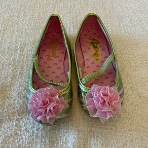 Girls Tinker Bell Shoes Dress Up Role Play - Size Little Girl 1